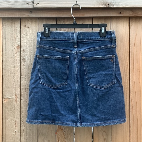 Madewell Button Front Straight Denim Mini Skirt Size 26 L9974 - Picture 4 of 5